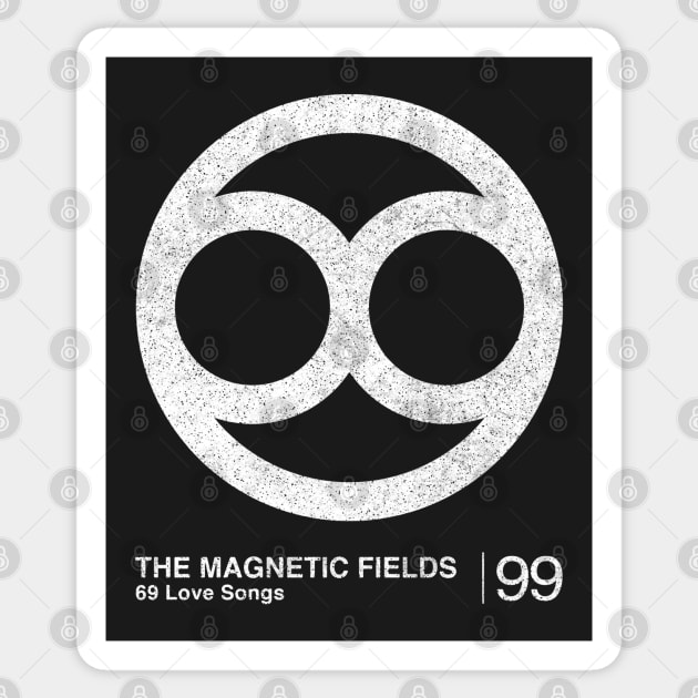 The Magnetic Fields / Minimalist Graphic Fan Artwork Design Sticker by saudade